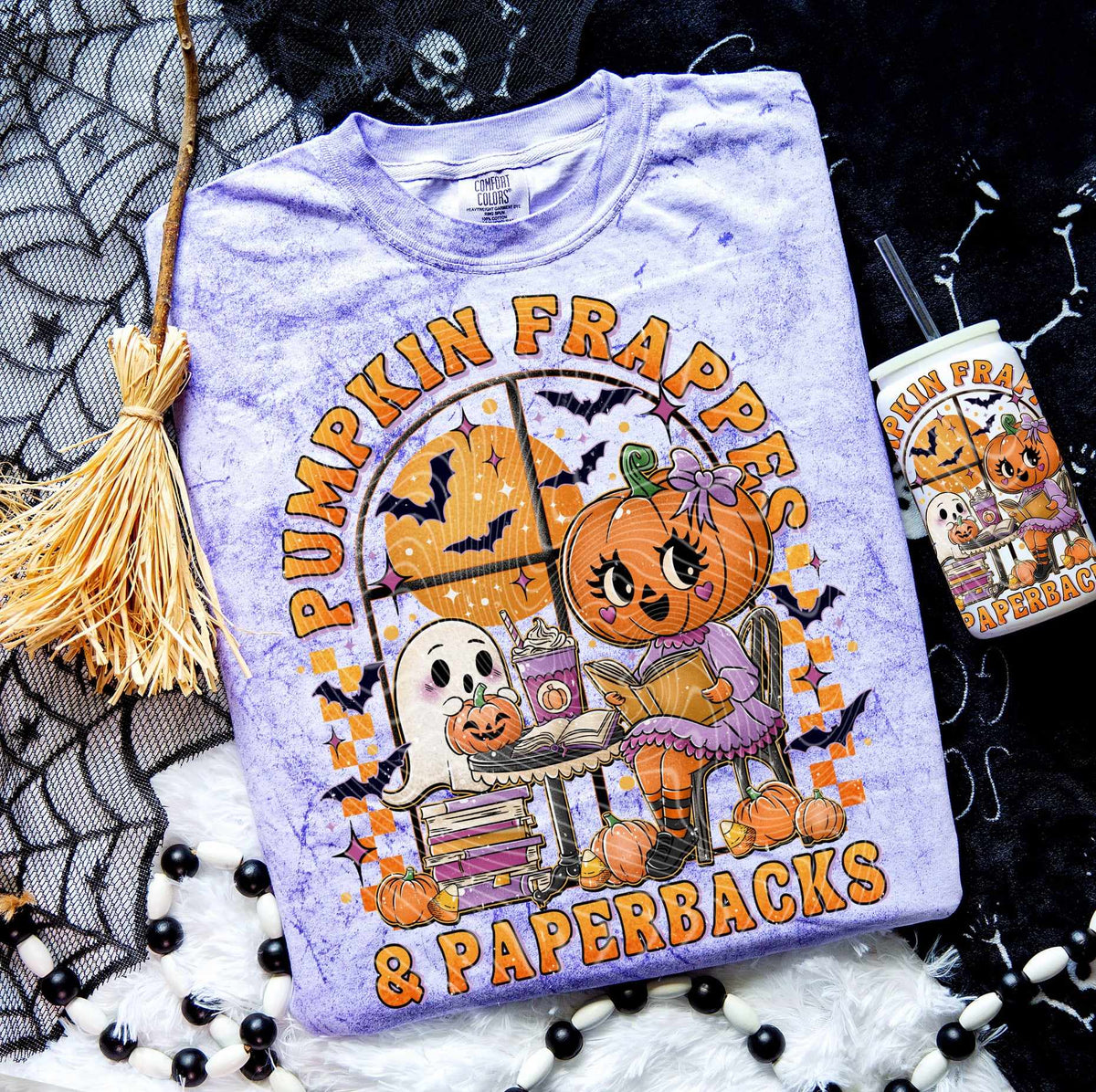 Pumpkin frappes and paperbacks 44856 DTF transfer