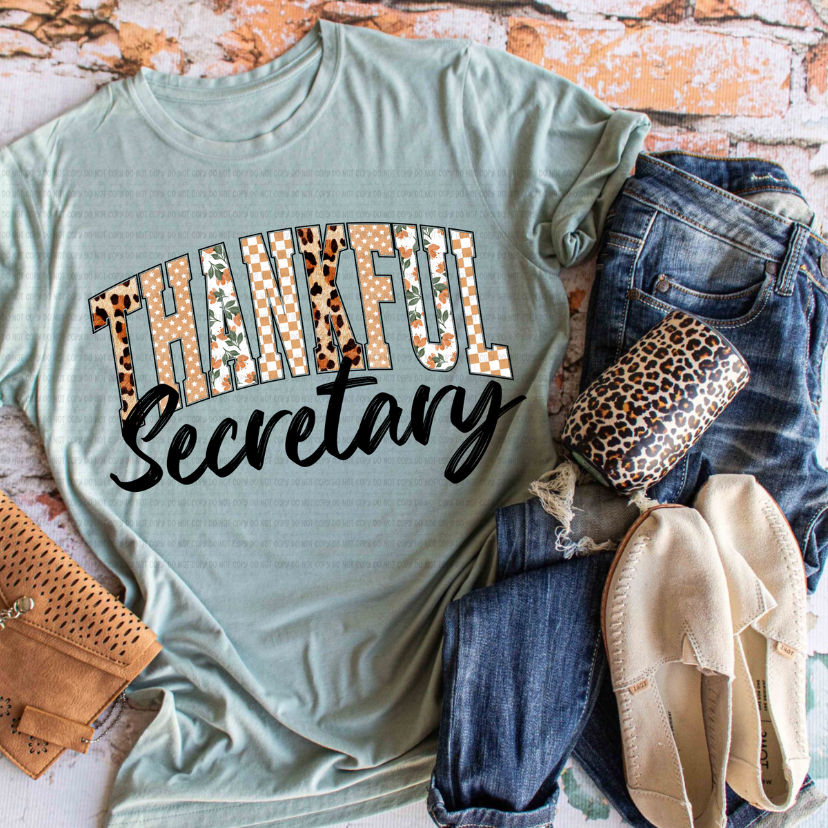 Thankful secretary revel DTF transfer