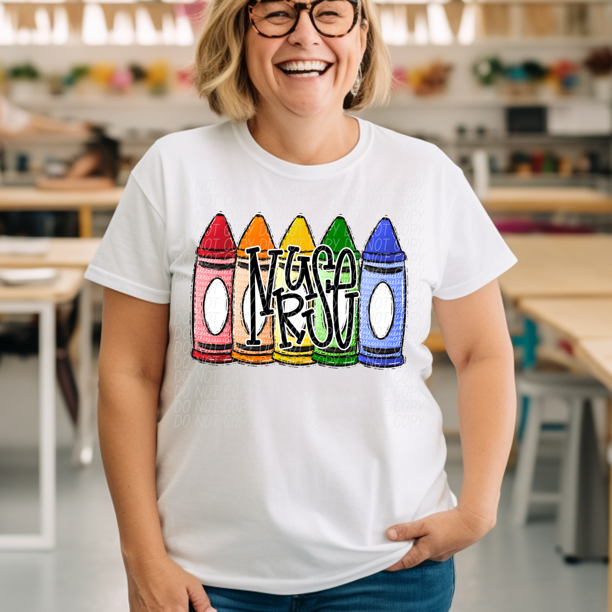 Nurse crayons BOY CITY DTF transfer