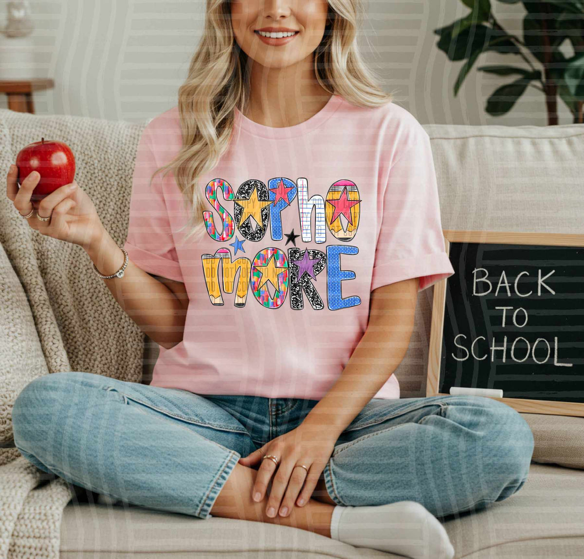 Sophomore school font (Caplinger) DTF transfer