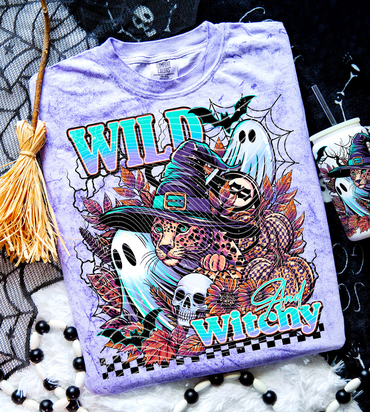 Wild and witchy leopard pumpkins and ghost AG  DTF transfer
