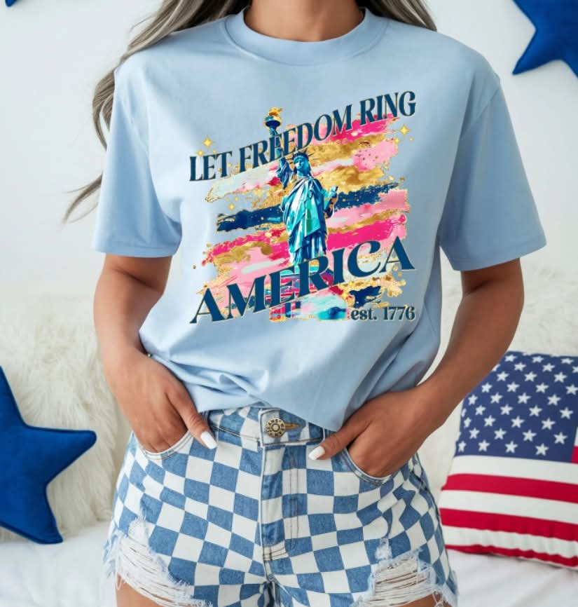 Let freedom ring America s&g DTF transfer