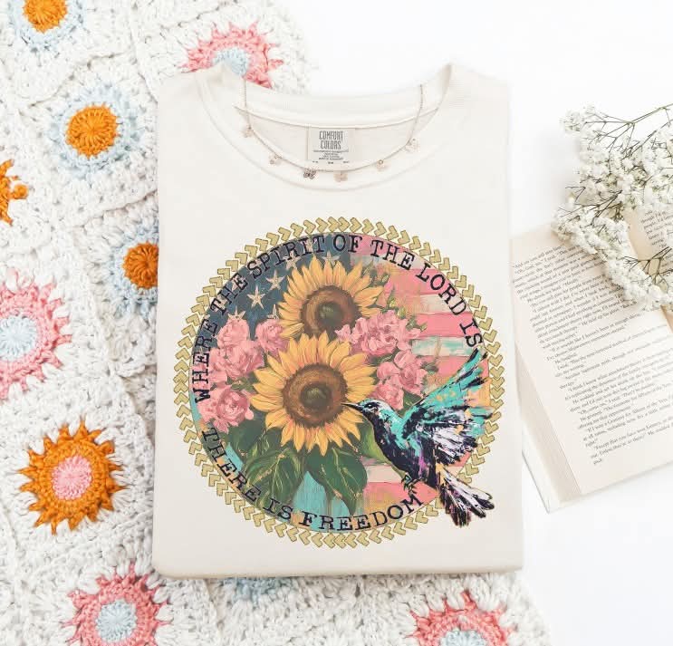 Where the spirit of the Lord is there is freedom s&g DTF transfer