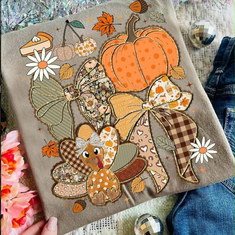 Thanksgiving cluster 109979 DTF transfer