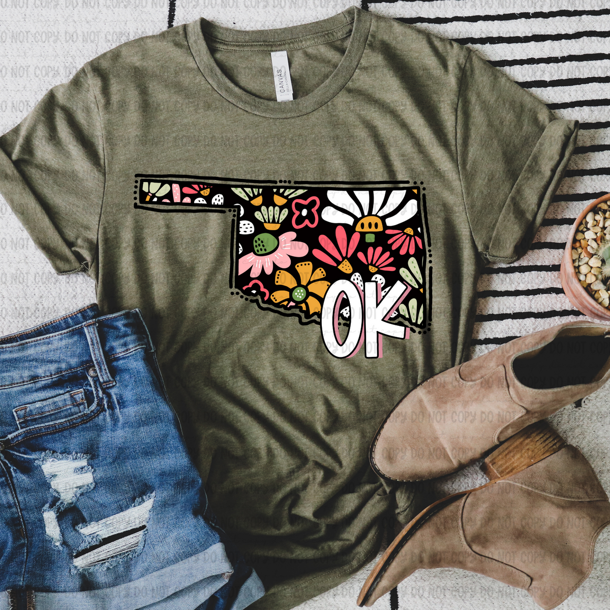 Floral states black background REVEL