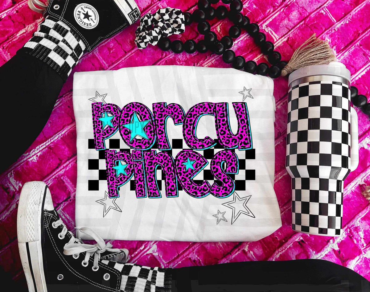 Porcupines Pink Leopard Neon (Caplinger) DTF transfer