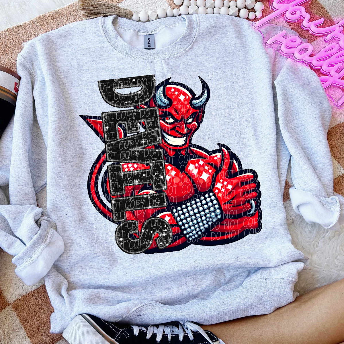 Devils half mascots (CITY) 50341 DTF transfer