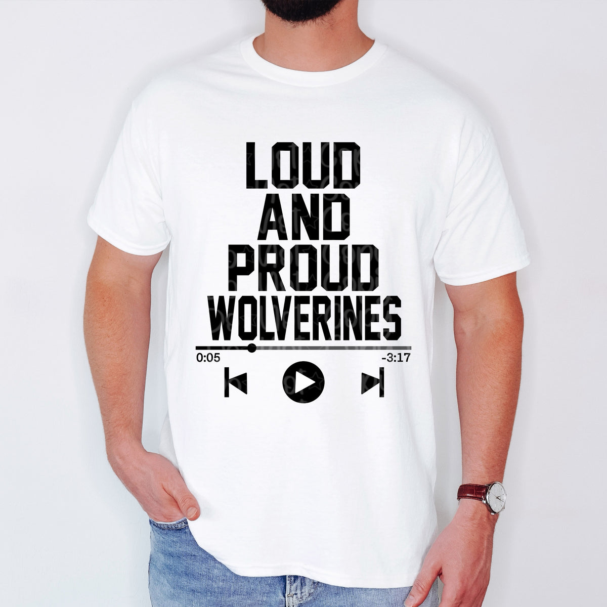 Loud and proud wolverines VIRGO DTF transfer
