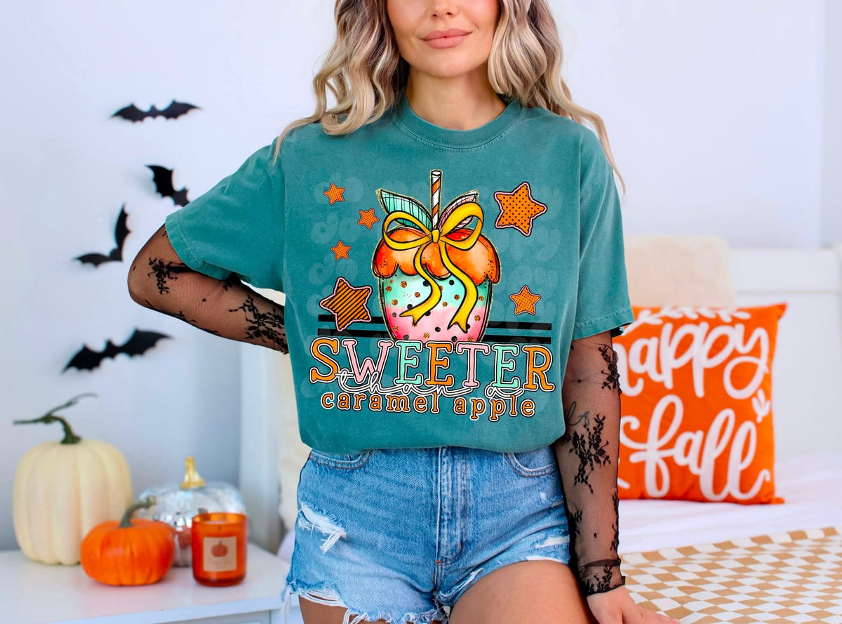 Sweeter than a caramel apple dtf transfer