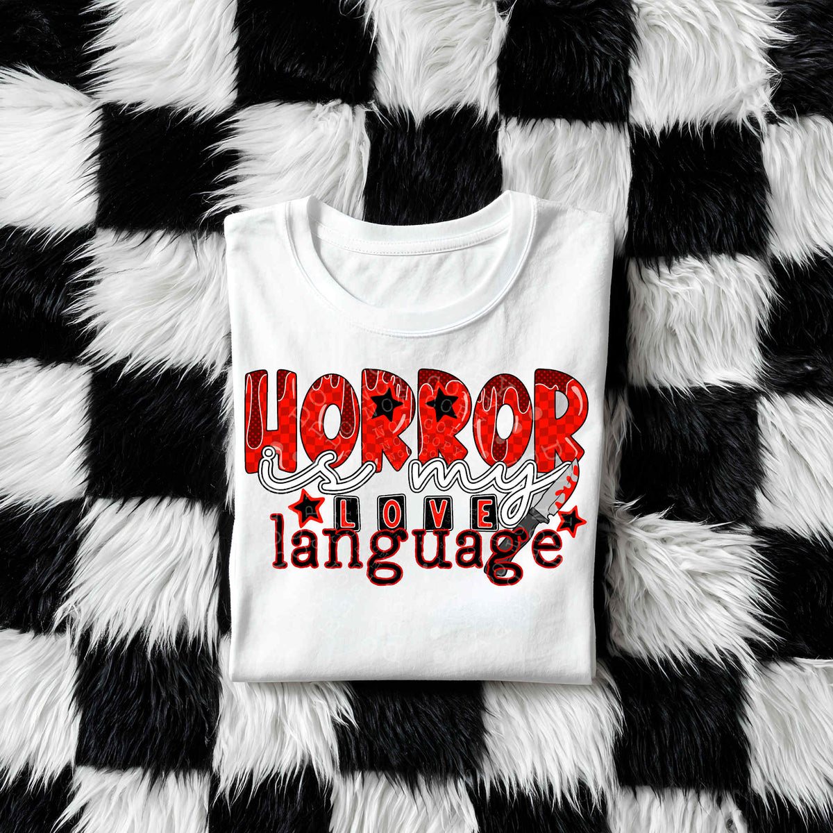 Horror is my love language C's DTF transfer