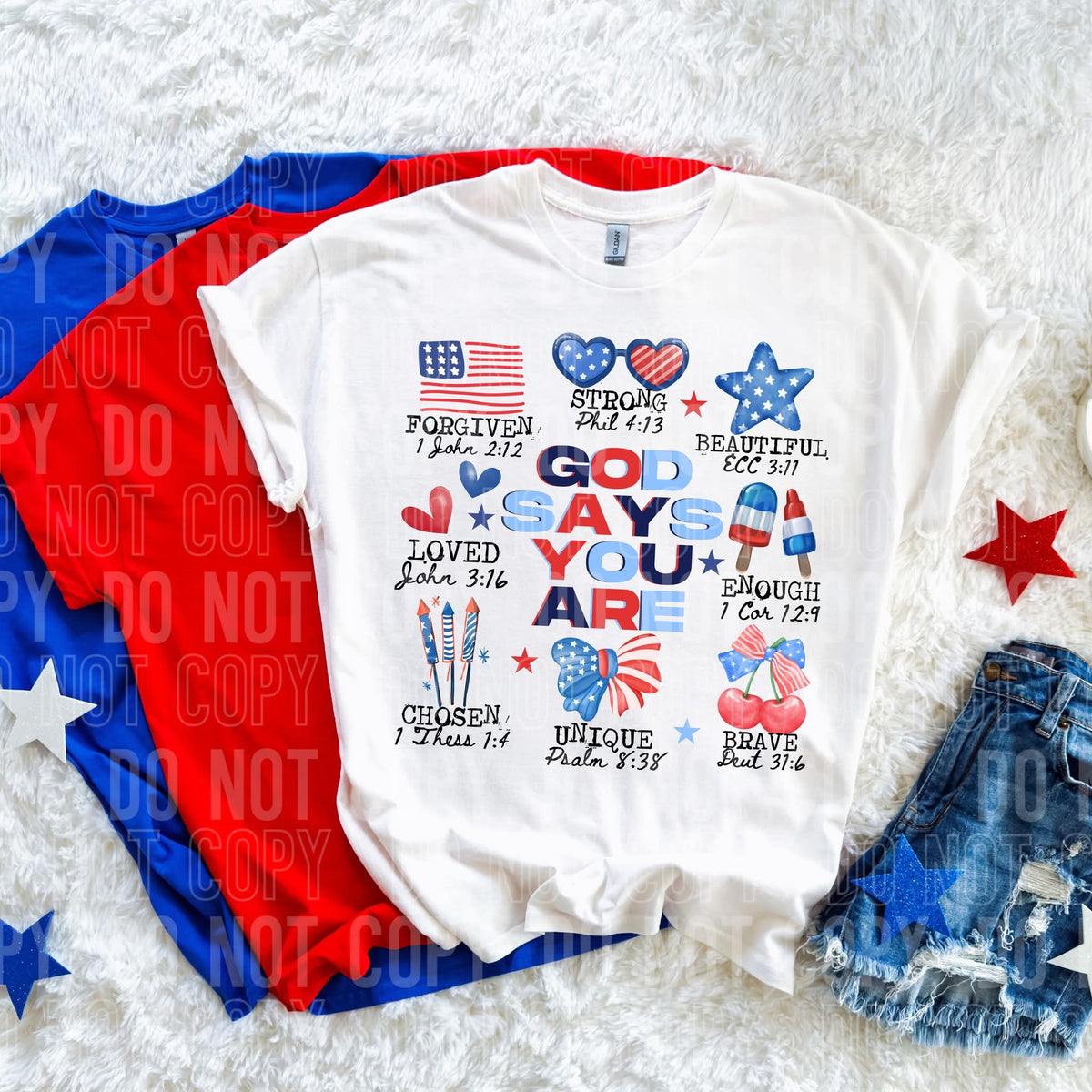 God says you are patriotic EXCLUSIVE DTF transfer