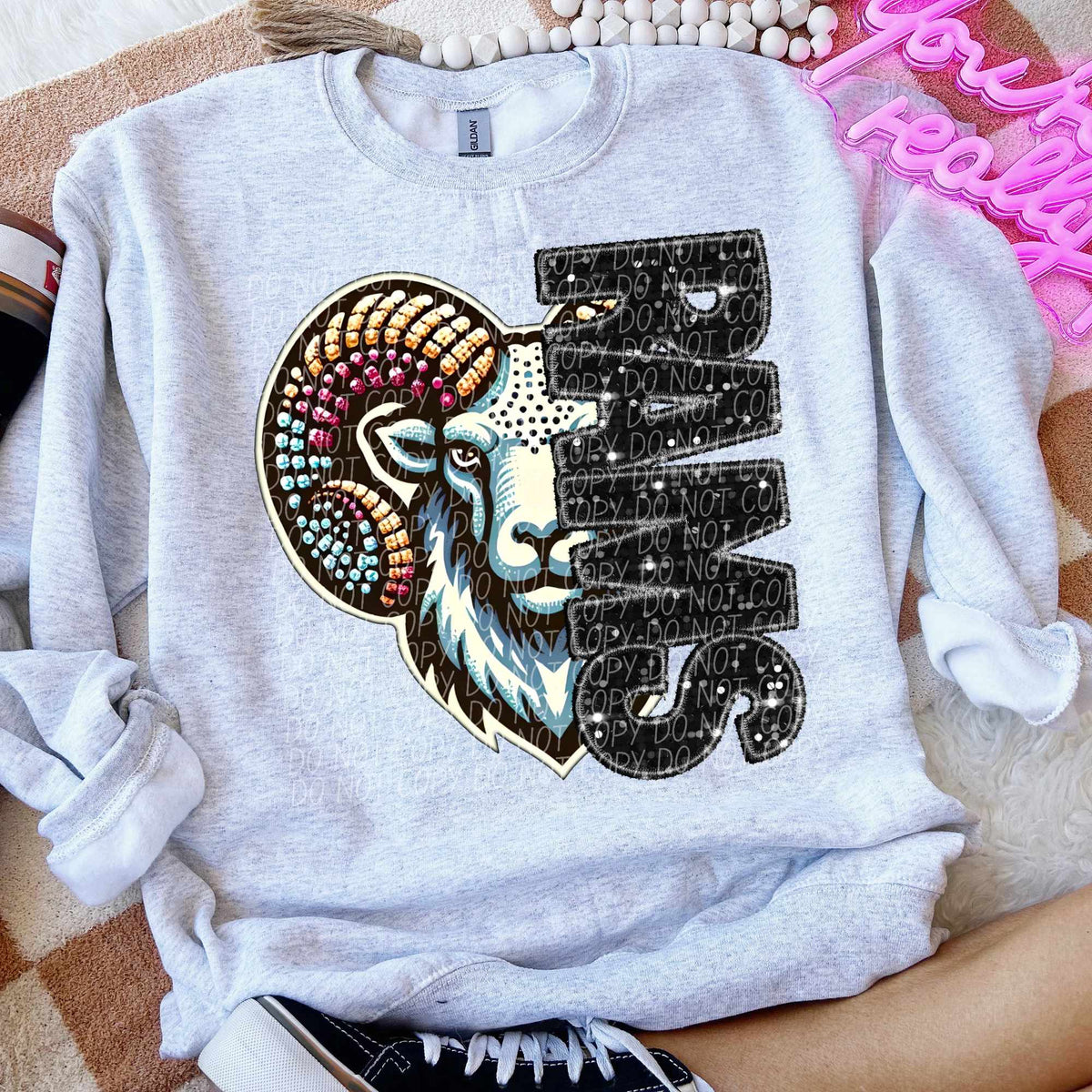 Rams half mascots (CITY) 50348 DTF transfer