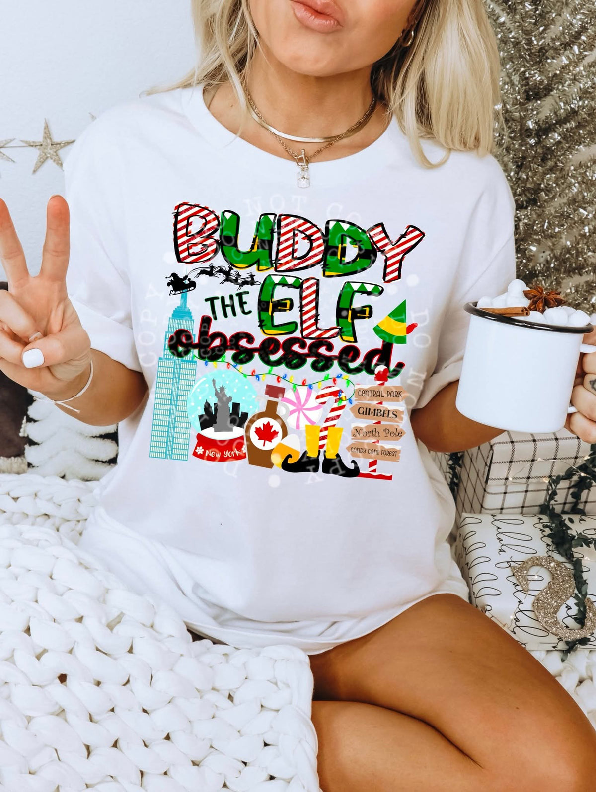 Buddy the elf obsessed DD DTF transfer