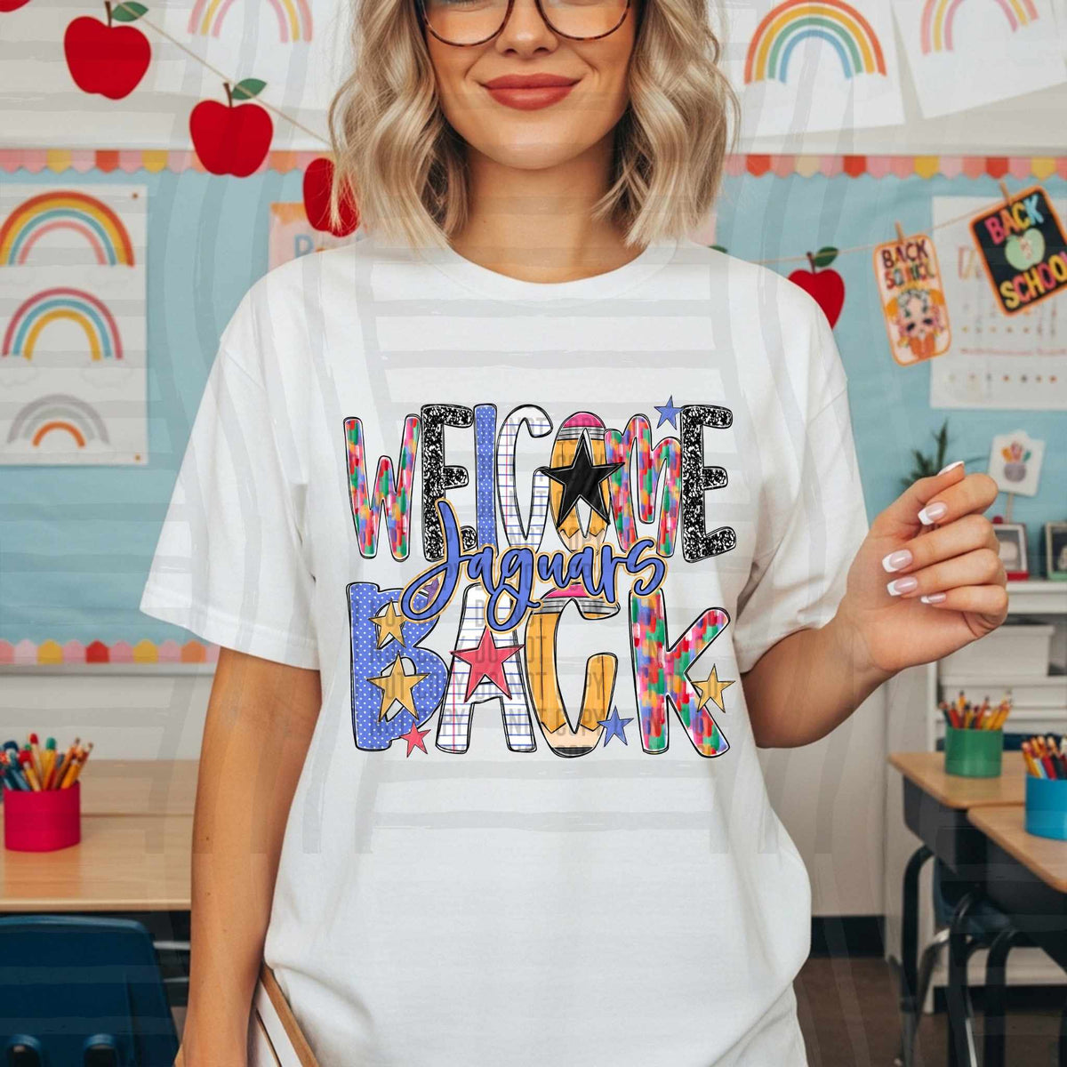 Welcome Back Jaguars school font (Caplinger) DTF transfer