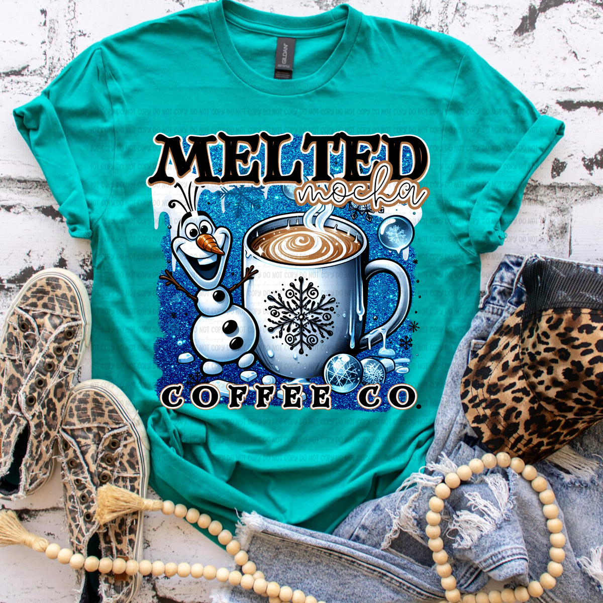 Melted coffee co Olaf revel DTF transfer