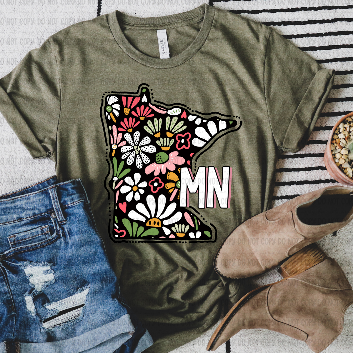 Floral states black background REVEL