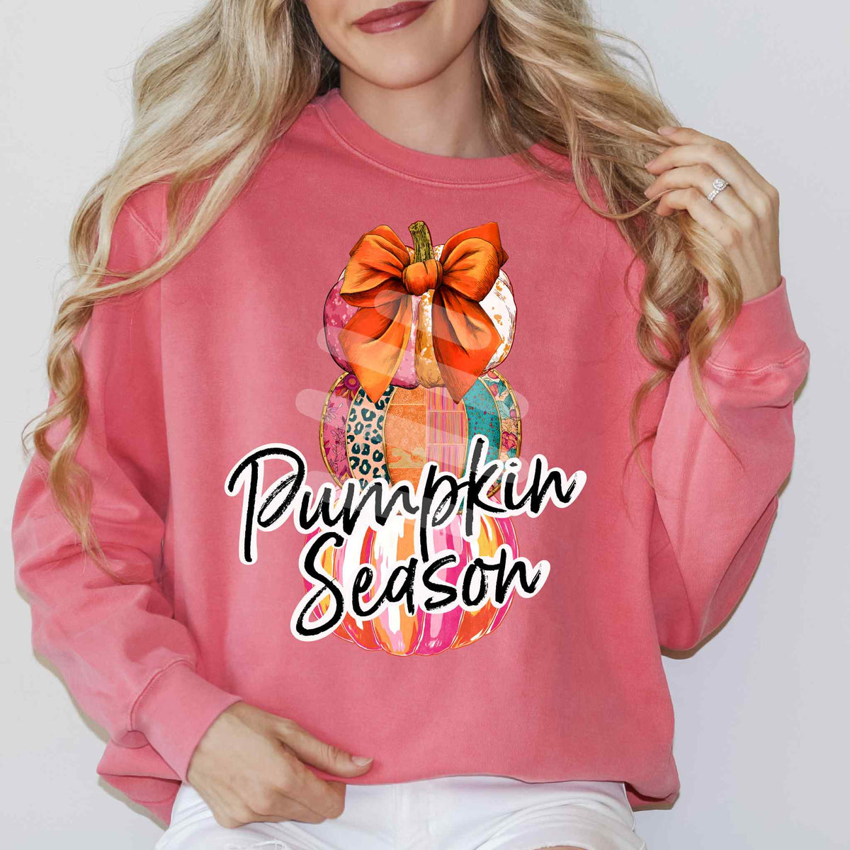 Pumpkin season stacked pumpkins DTF transfer