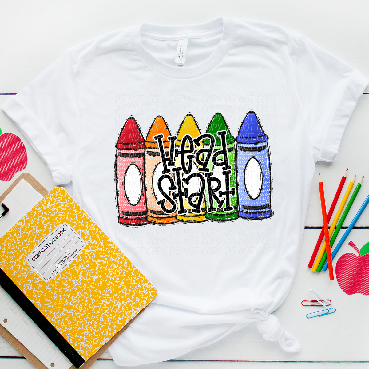 Head start crayons BOY CITY  DTF transfer