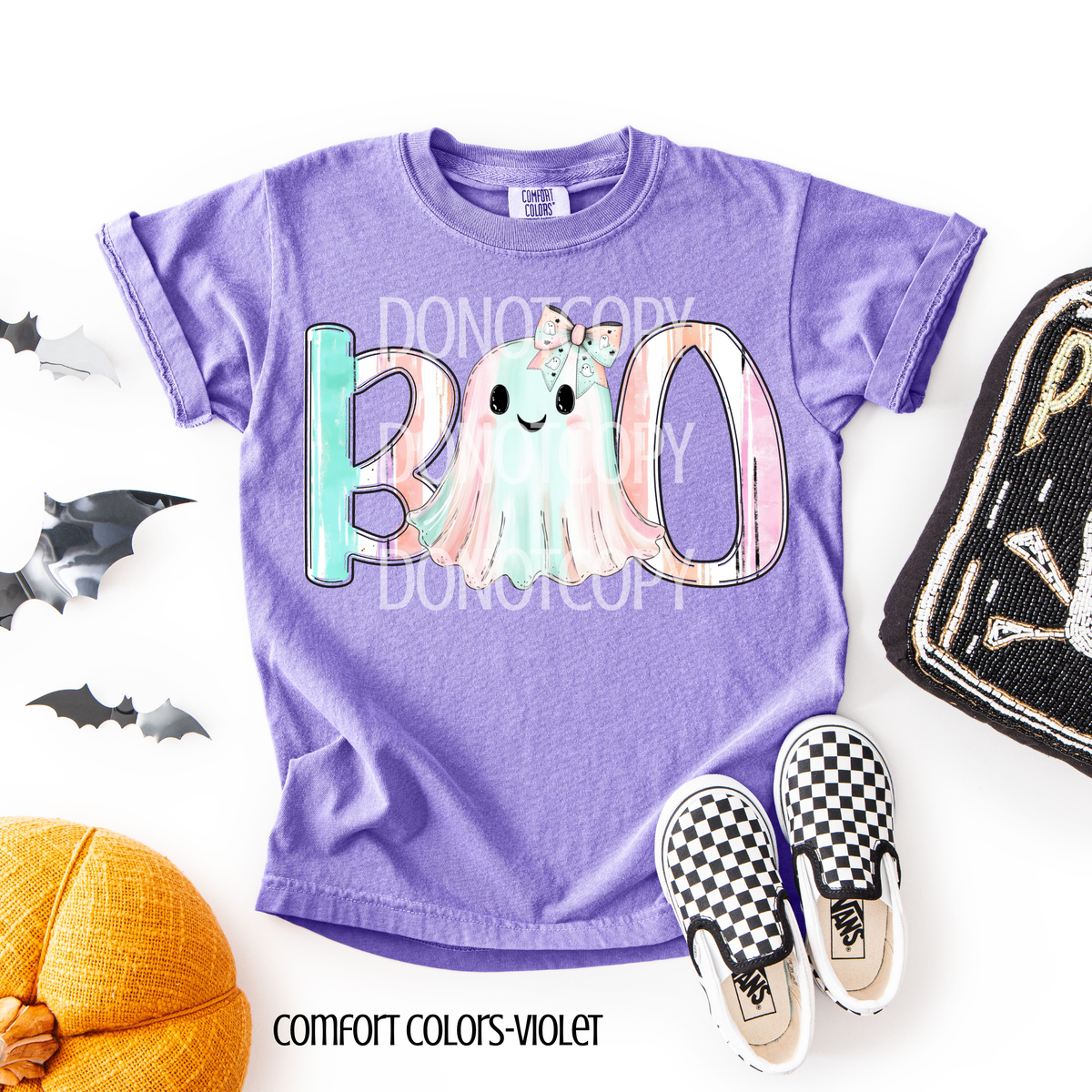 Boo colorful ghost CSG DTF transfer