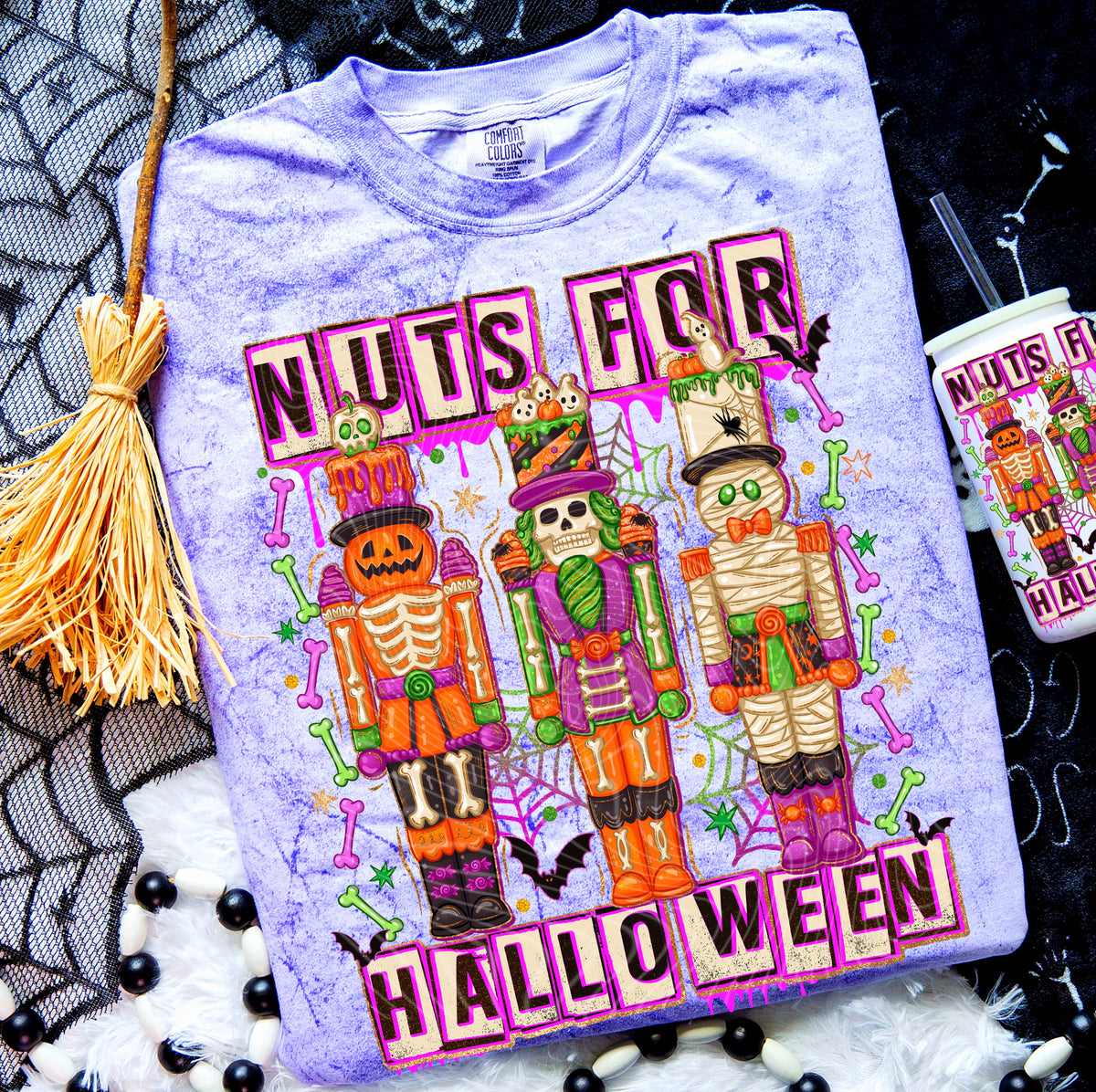 Nuts for Halloween nutcrackers Gravitee DTF transfer