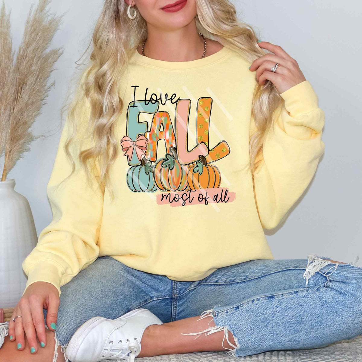 I love fall most of all Pumpkin trio EXCLUSIVE DTF transfer