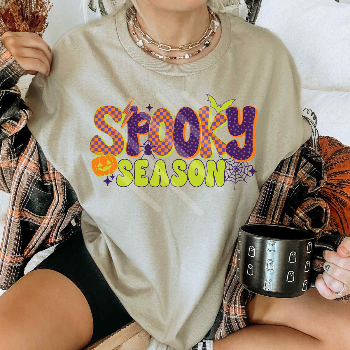 Spooky Season green/purple/orange EXCLUSIVE DTF transfer