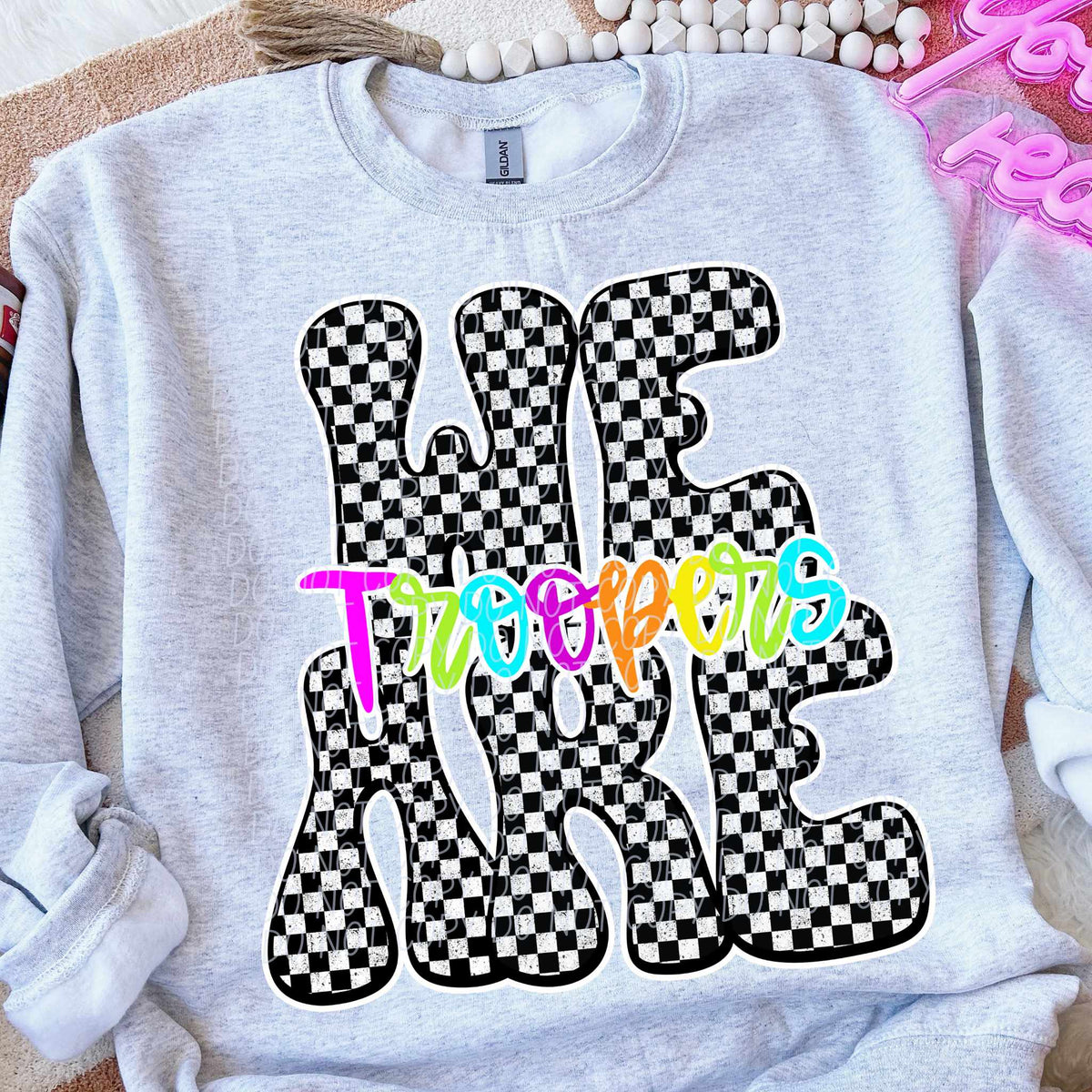 We are Troopers rainbow checkered (City) DTF transfer