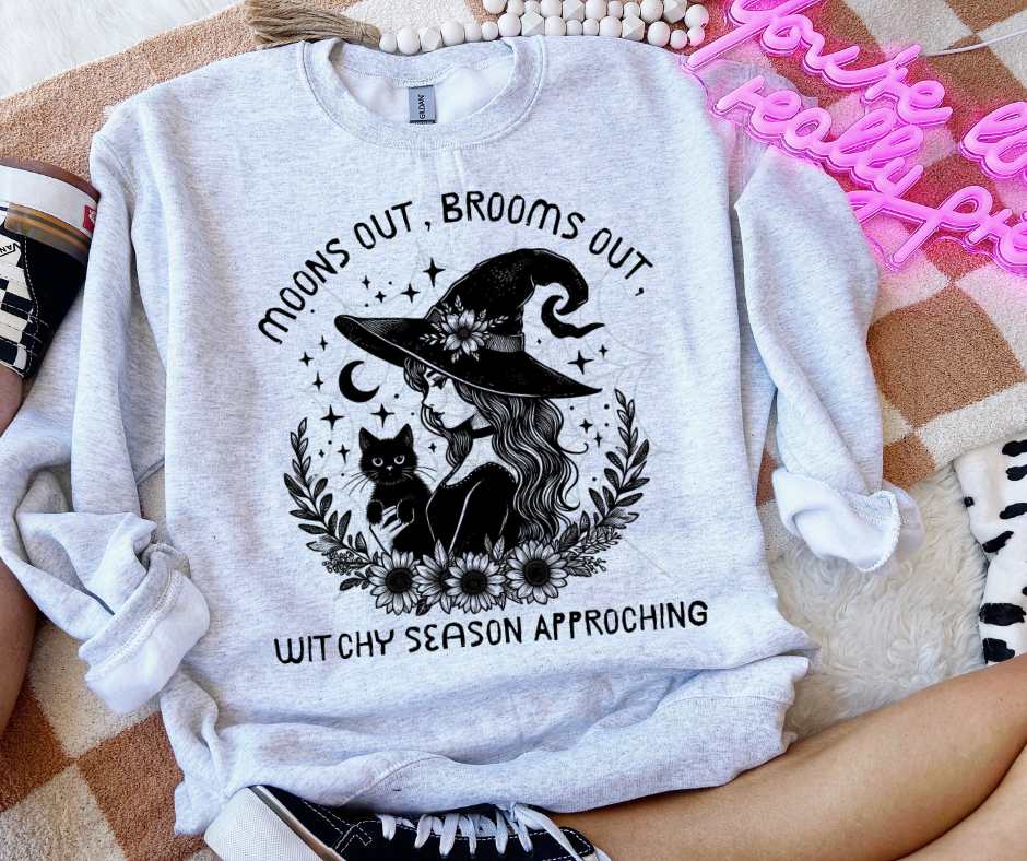 Moons out brooms out witchy season approaching (VS) 52182 DTF transfer