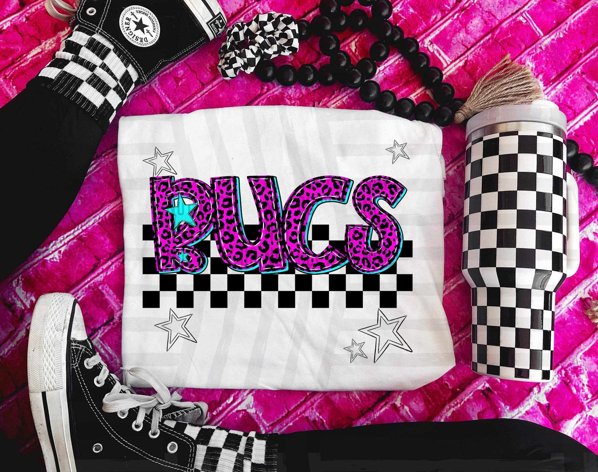 Bucs Pink Leopard Neon (Caplinger) DTF transfer