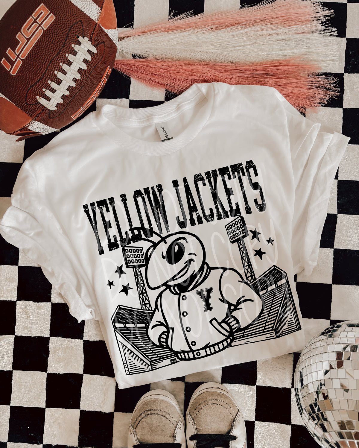 Yellow jackets Letterman mascots PHDC DTF transfer