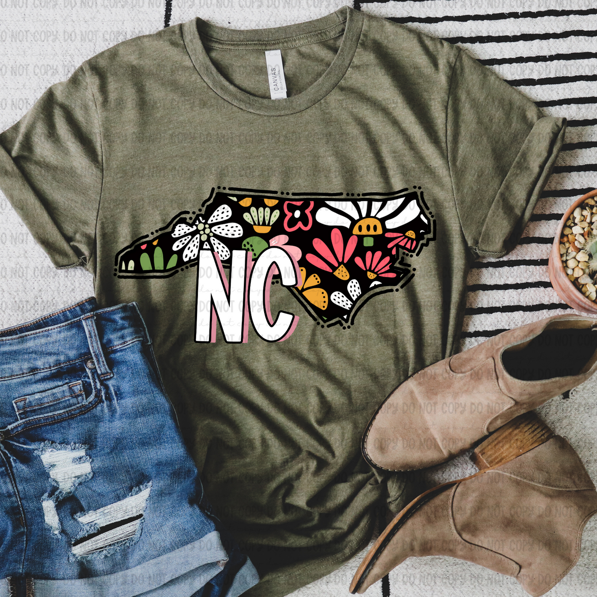 Floral states black background REVEL