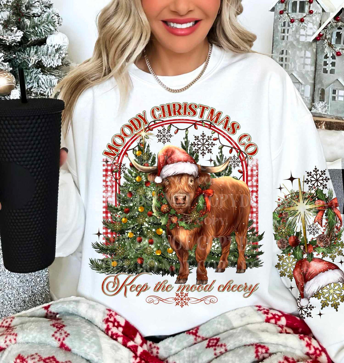 Moody christmas co FRONT ONLY (AG) 44860 DTF transfer