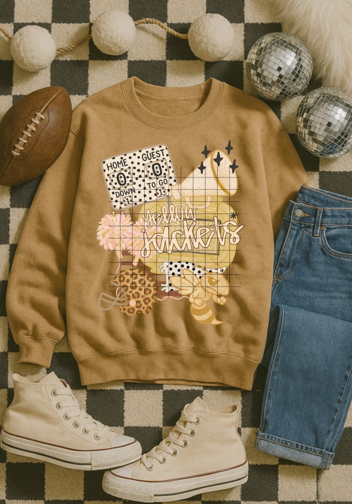 Yellow jackets beige (City) DTF transfer