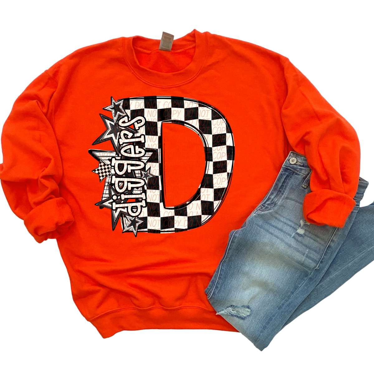 Diggers black and white  checkered star city DTF transfer