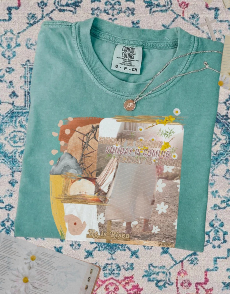 He is risen collage DTF transfer