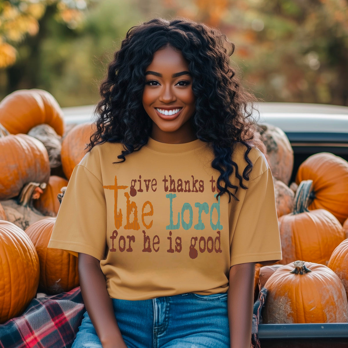 Give thanks to the Lord for he is good DTF transfer