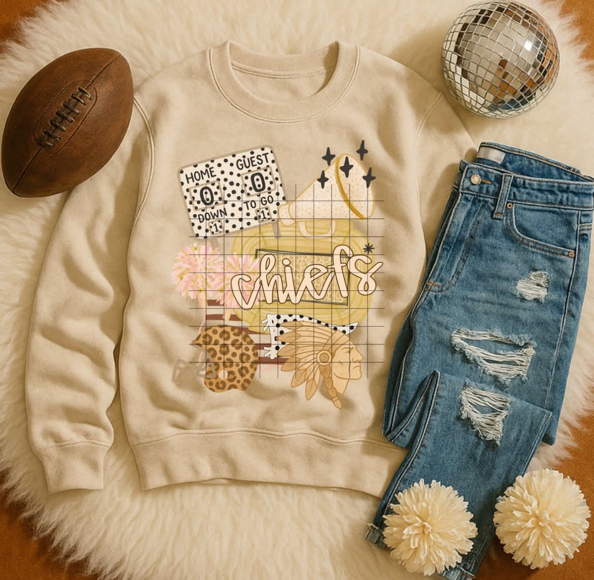 Chiefs beige (City) DTF transfer