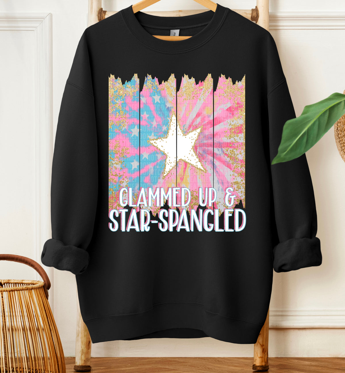 Glammed up and star spangled SDD DTF transfer