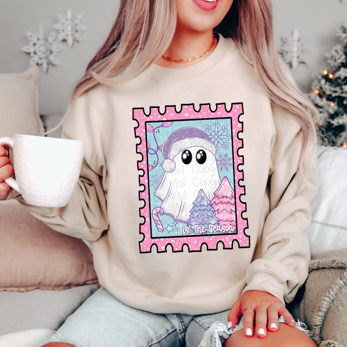 Christmas ghost VIRGO DTF transfer