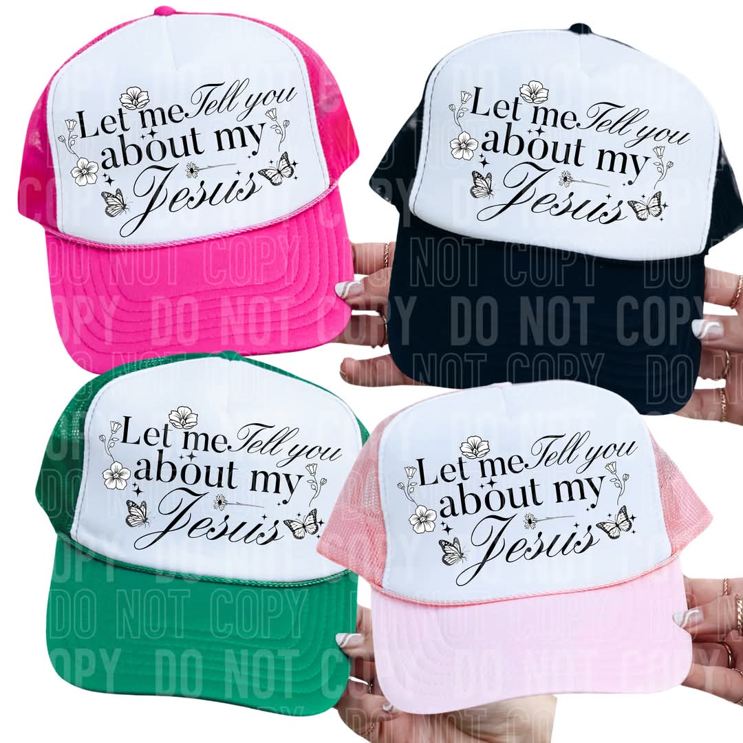 Let me tell you about my Jesus florals and butterflies DTF transfer