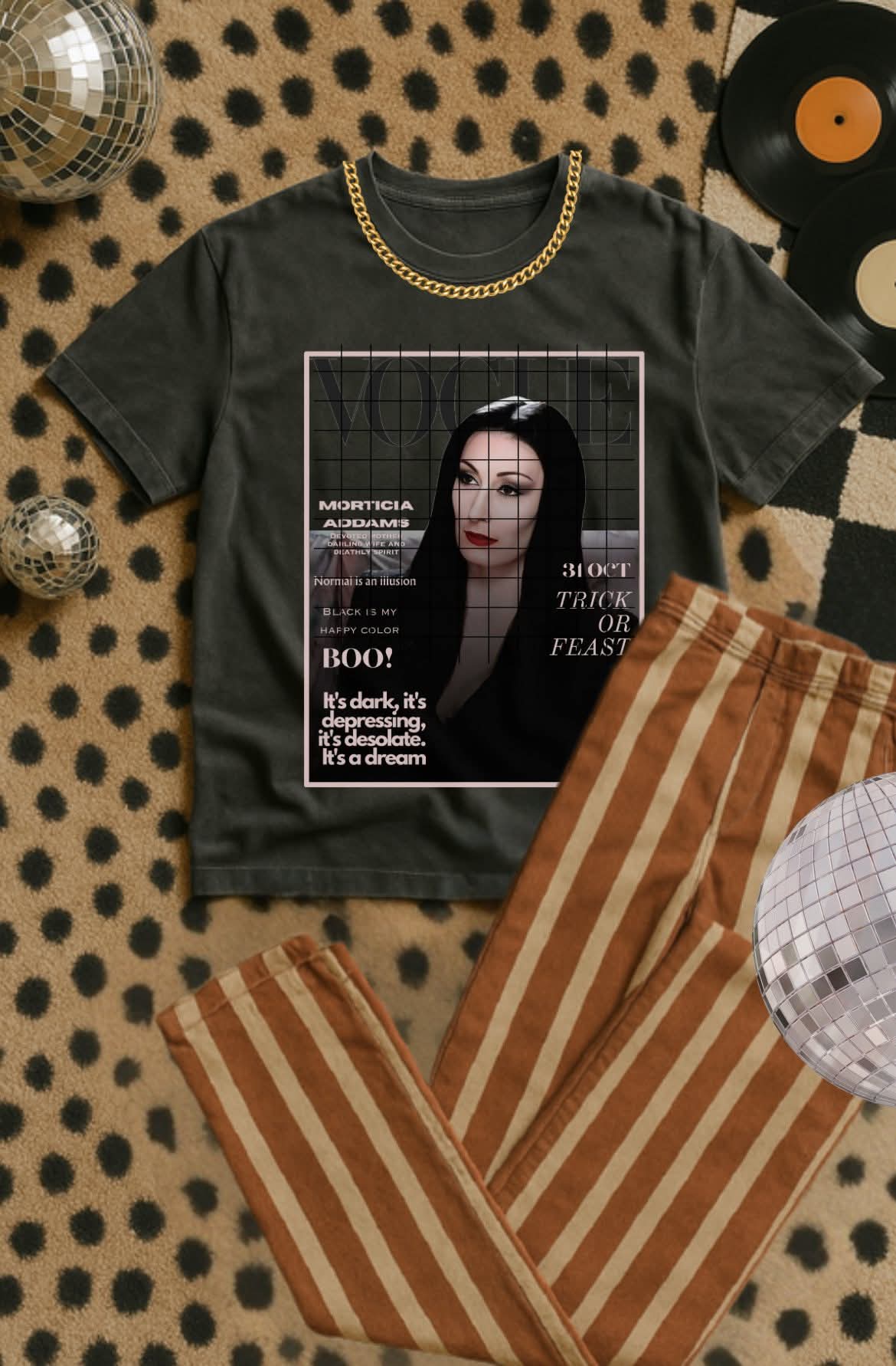 Morticia magazine DTF transfer