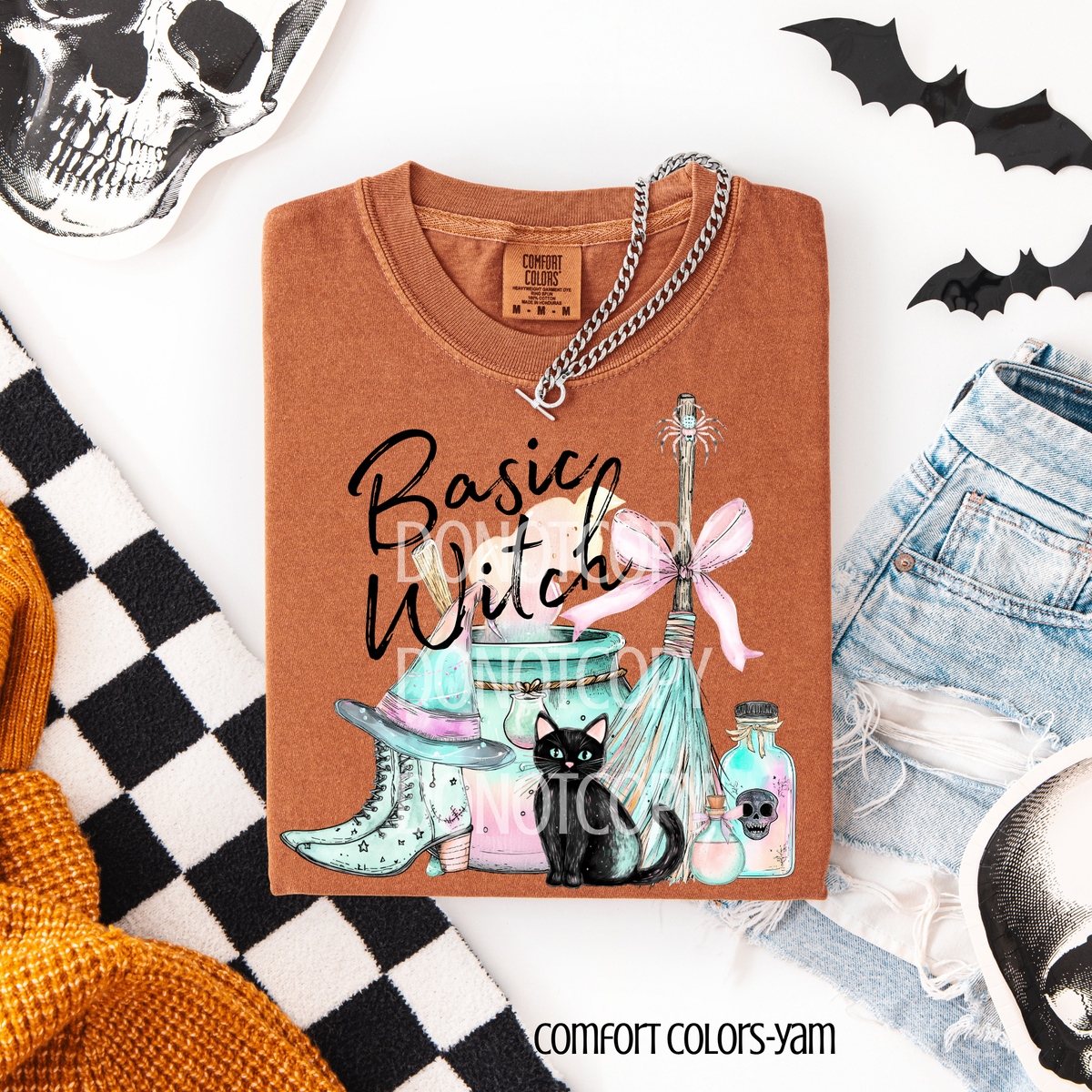 Basic witch colorful pot and potions CSG DTF transfer