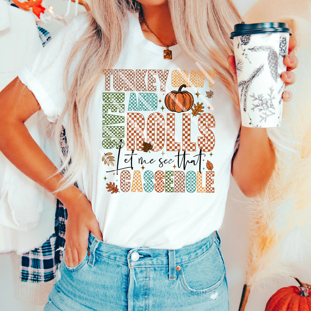 Turkey gravy beans and rolls Sunday Special 110893 DTF transfer