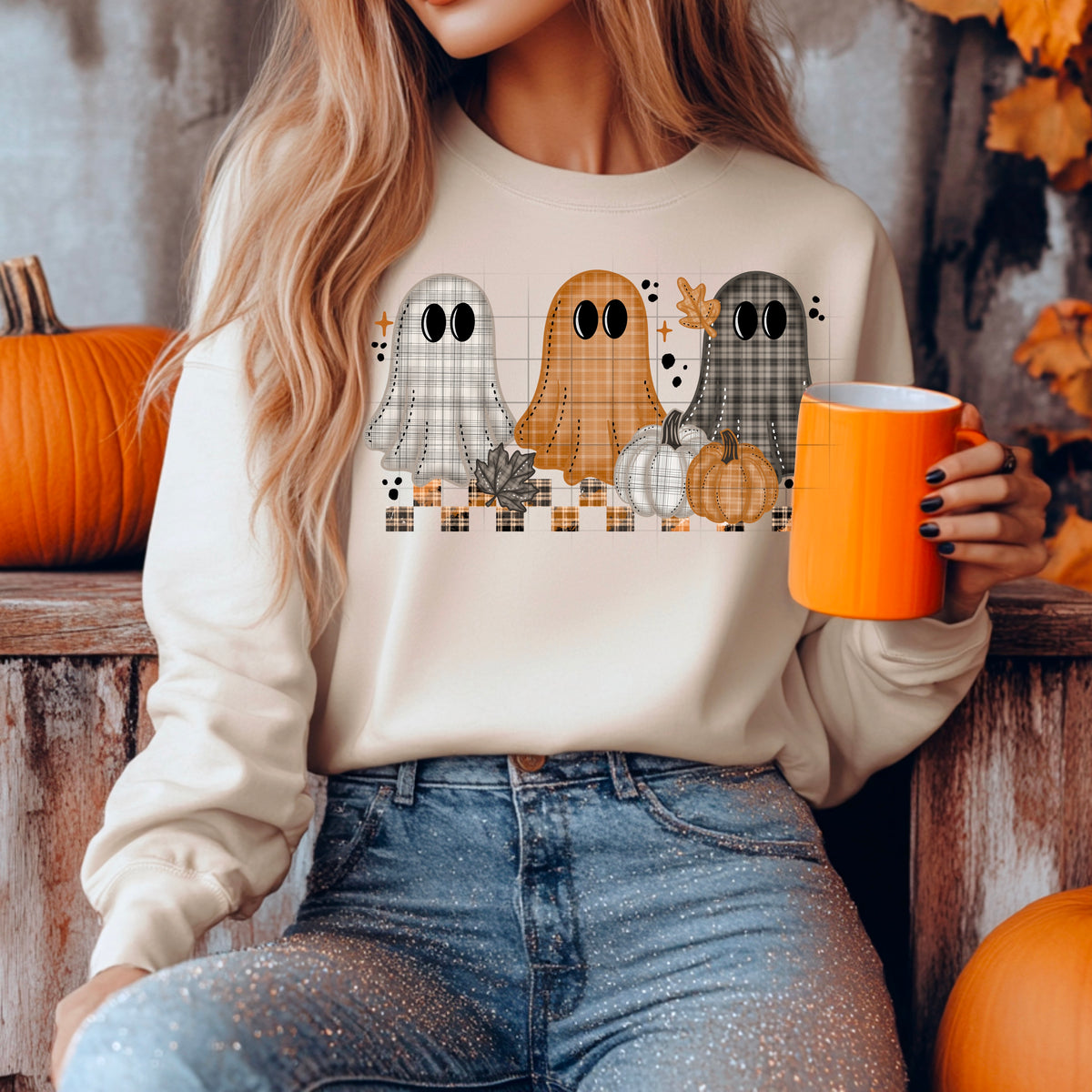 Plaid ghost checkered CSC DTF transfer