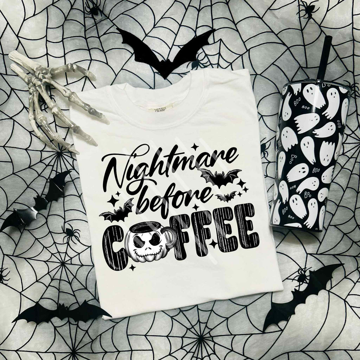 Nightmare before coffee jack mug BLACK EXCLUSIVE DTF transfer