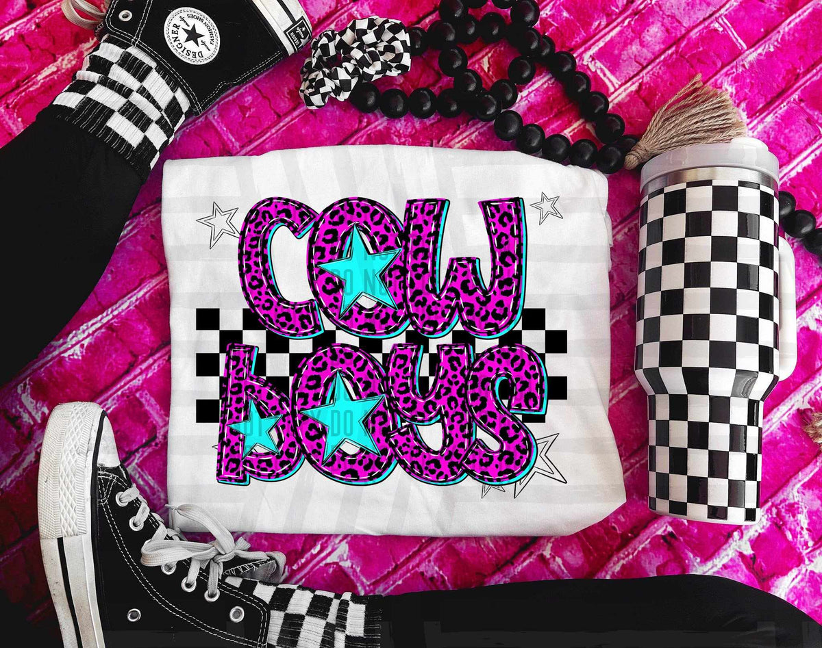 Cowboys Pink Leopard Neon (Caplinger) DTF transfer
