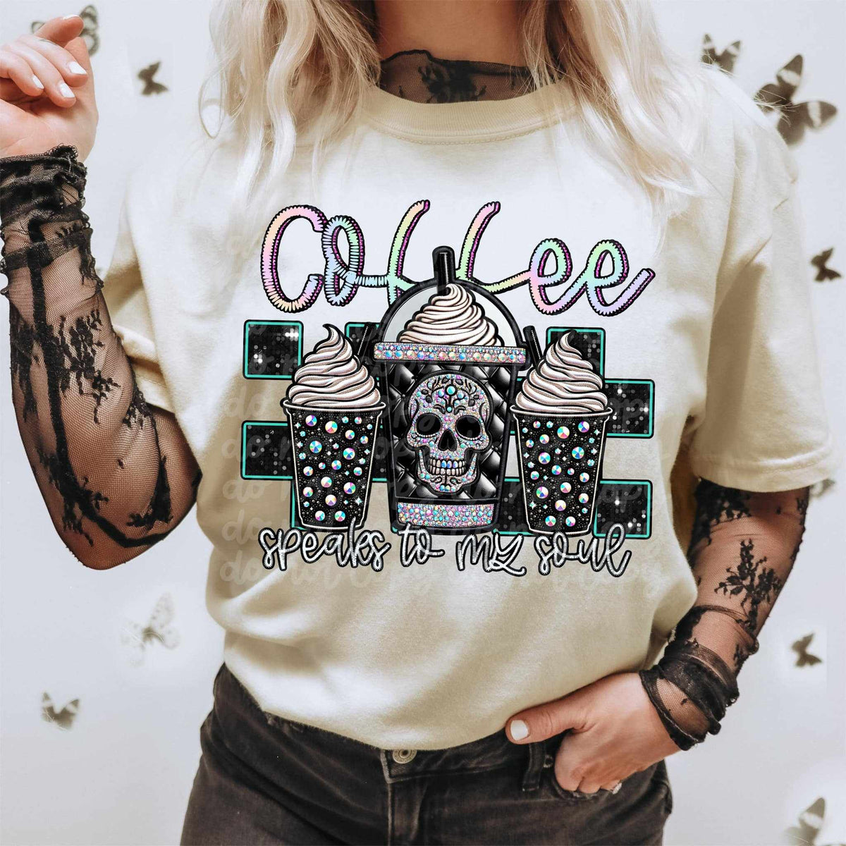 Coffee speaks to my soul 44819 DTF transfer