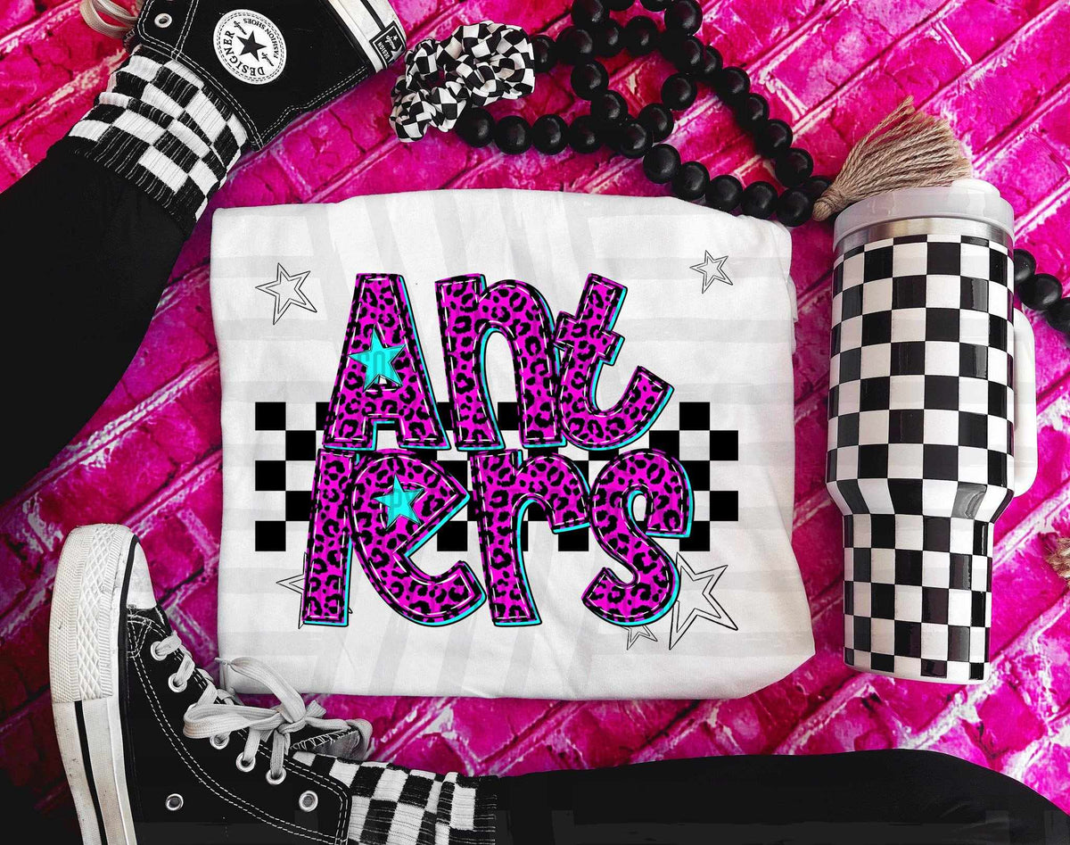 Antlers Pink Leopard Neon (Caplinger) DTF transfer