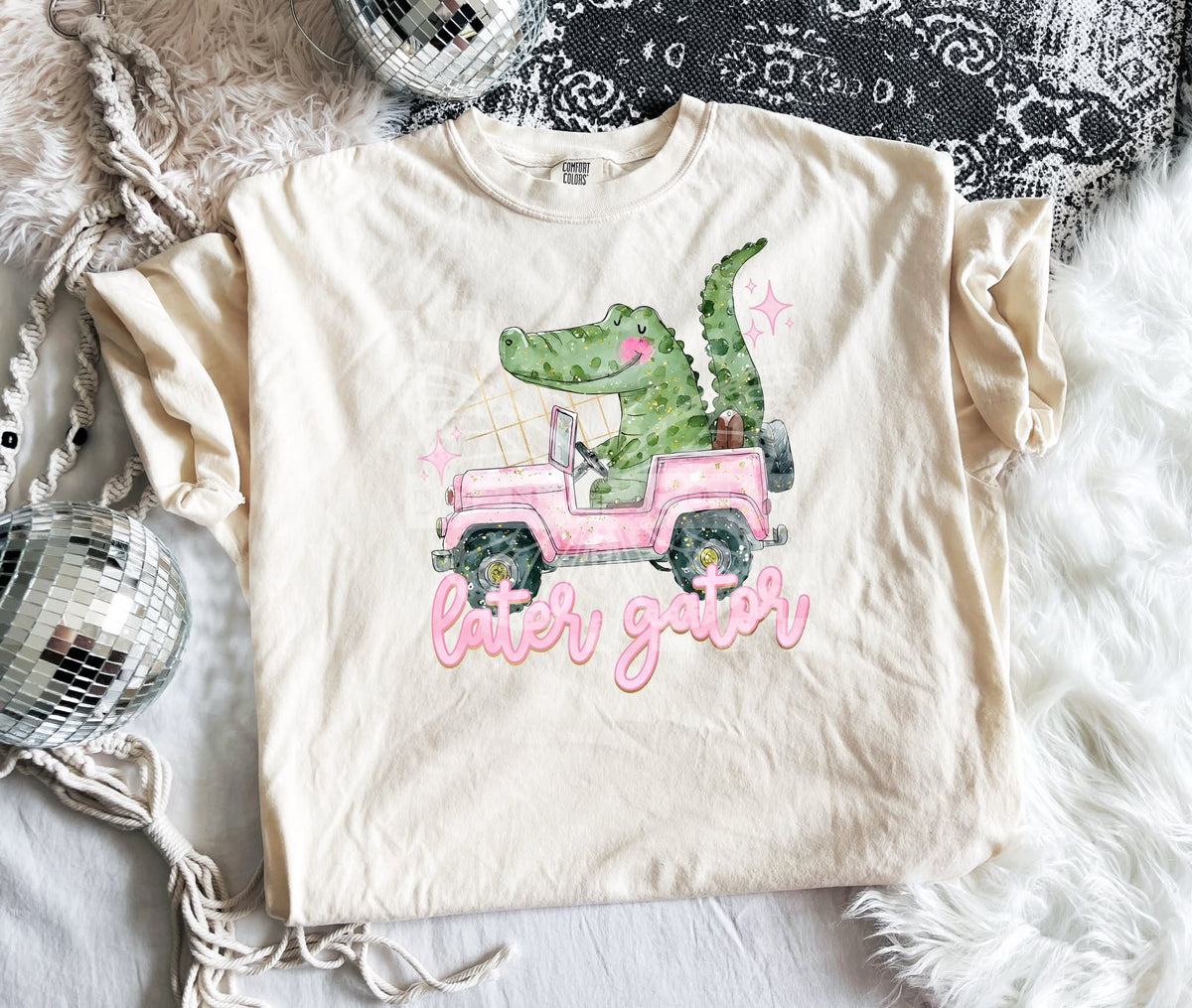 Later gator pink j (pH) DTF transfer
