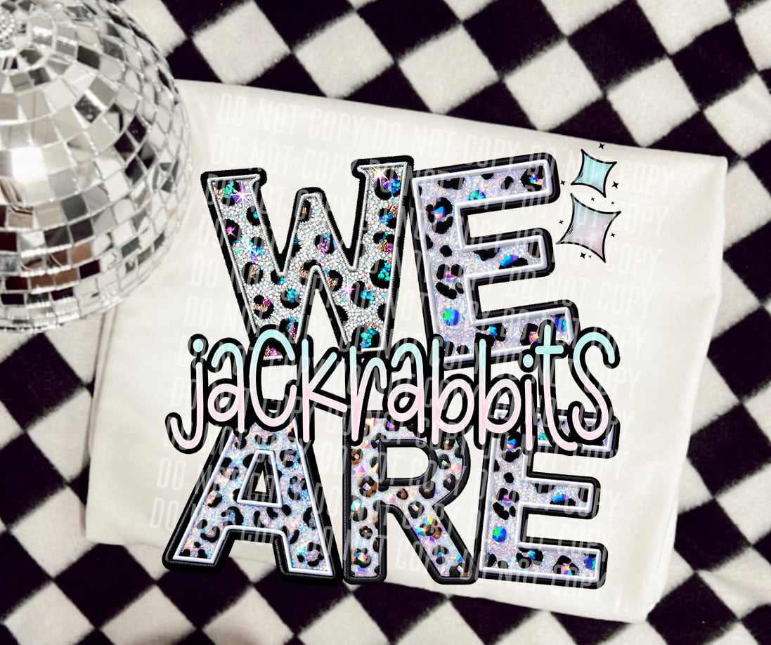 We are jackrabbits leopard 50847 DTF transfer